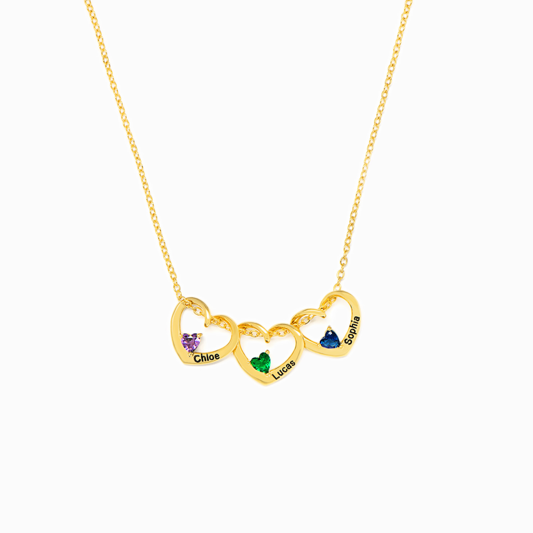 1-5 Heart & Name Pendants Necklace