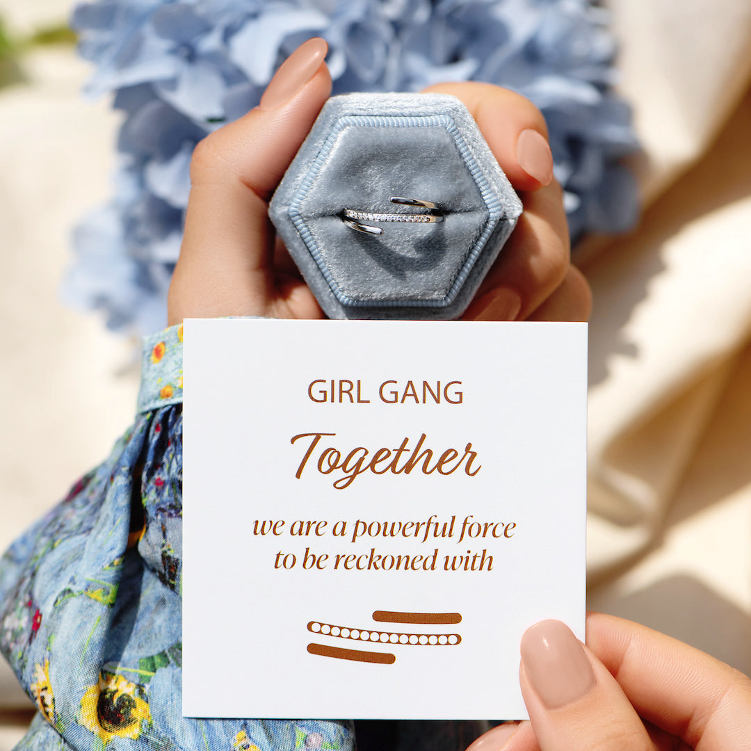 Girl Gang Friendship Pavé Spiral Ring