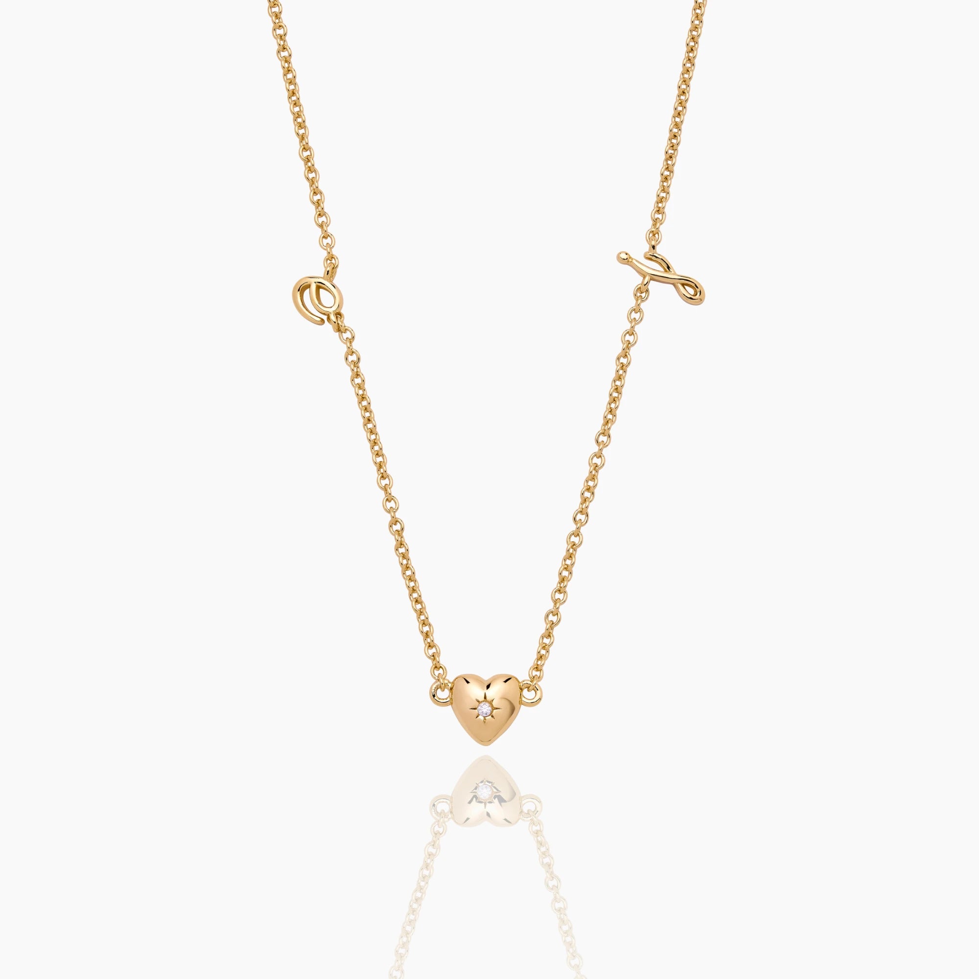 Dainty Cursive Initial Necklace