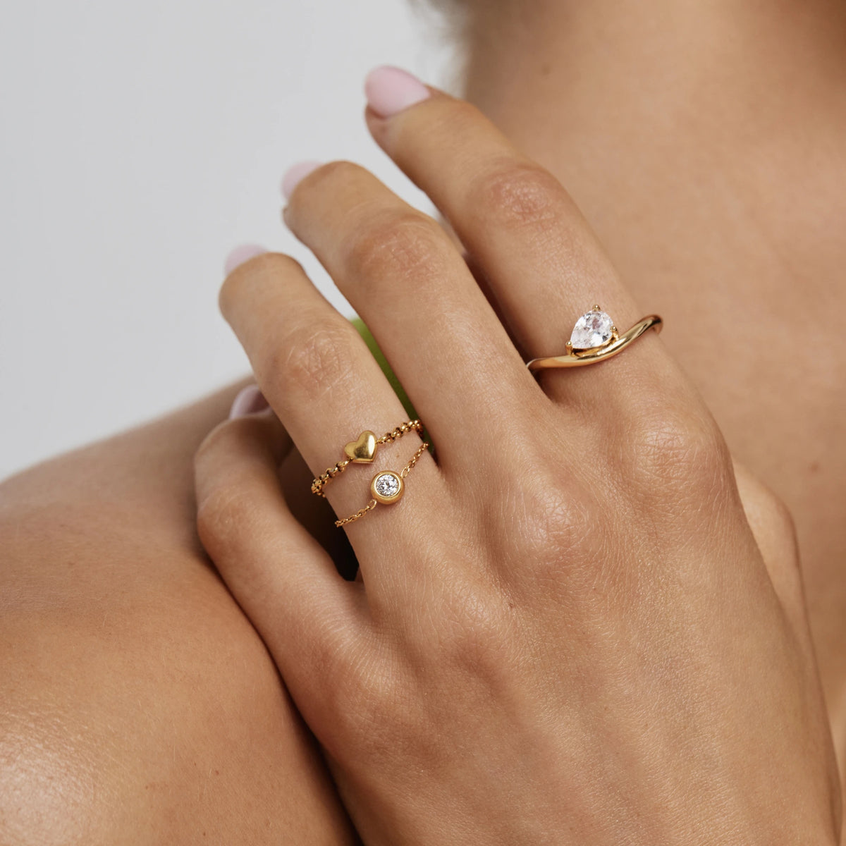 Heart Chain Ring