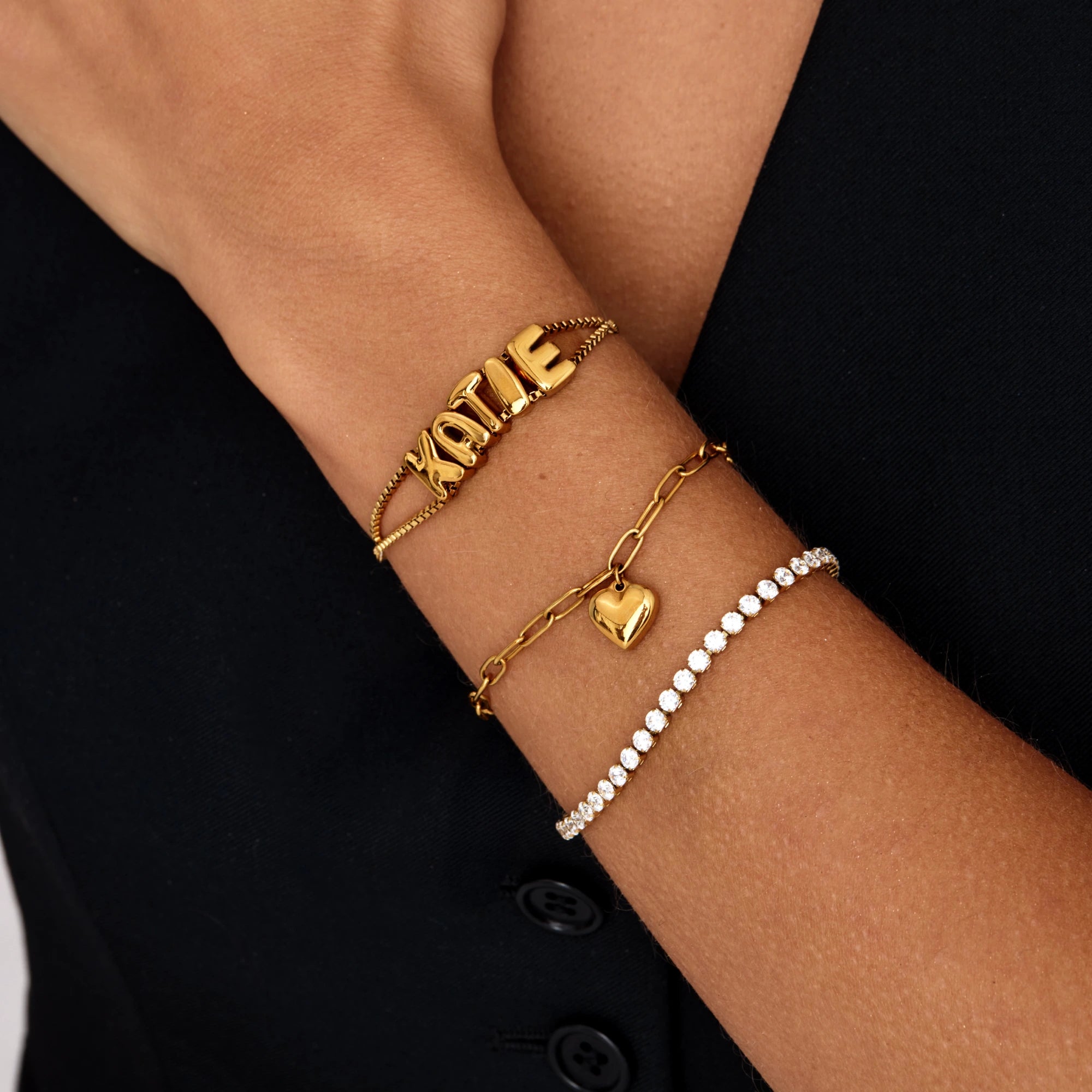 Paperclip Heart Charm Bracelet