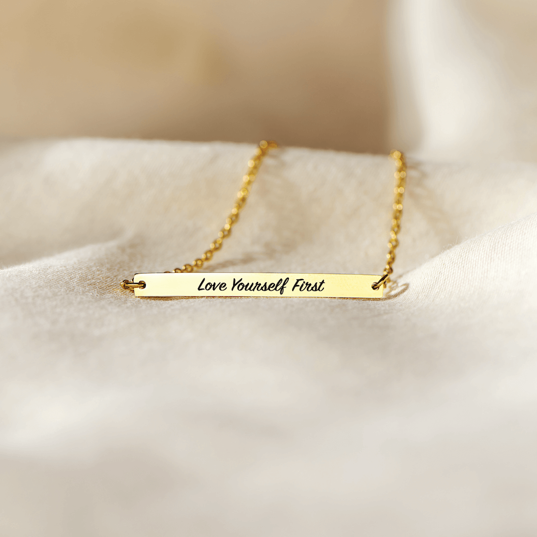 Love Yourself First - Motivational Bar Bracelet