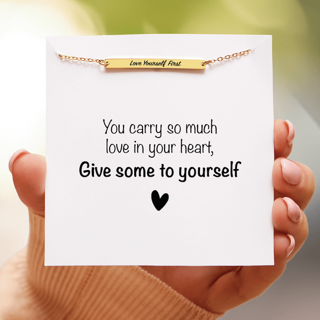 Love Yourself First - Motivational Bar Bracelet