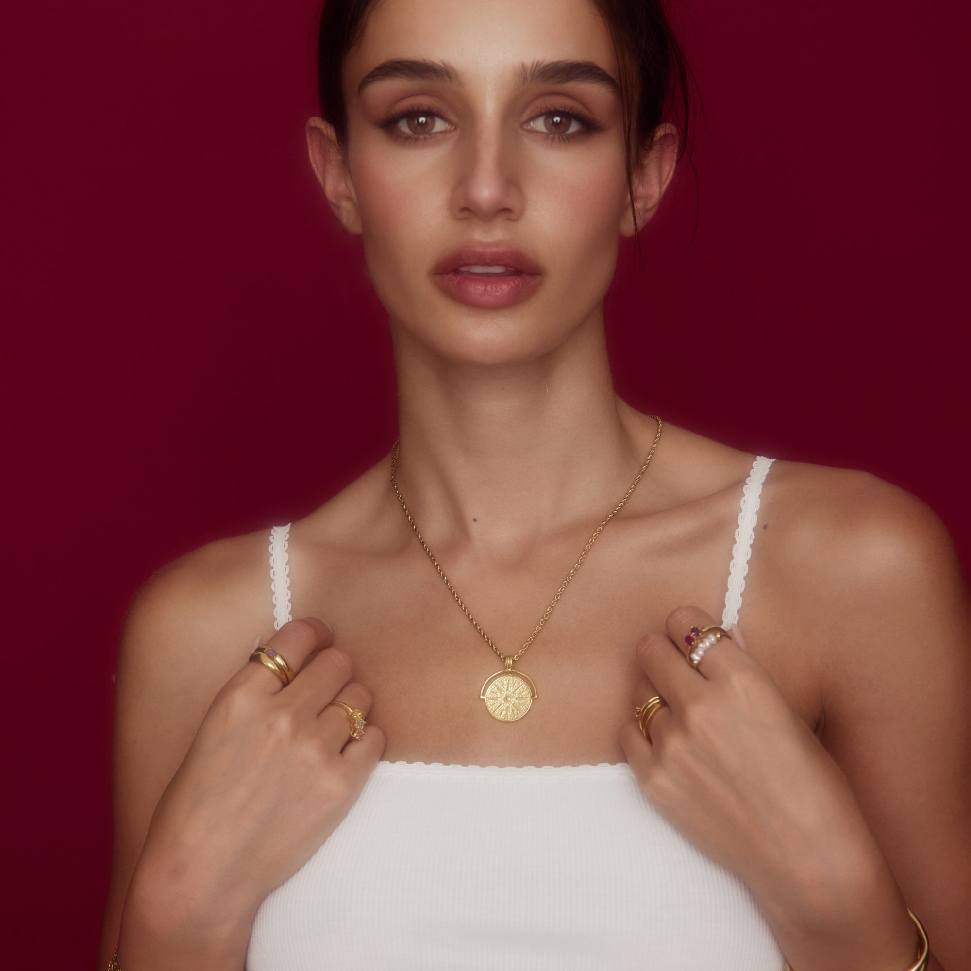 Compass Medallion Necklace