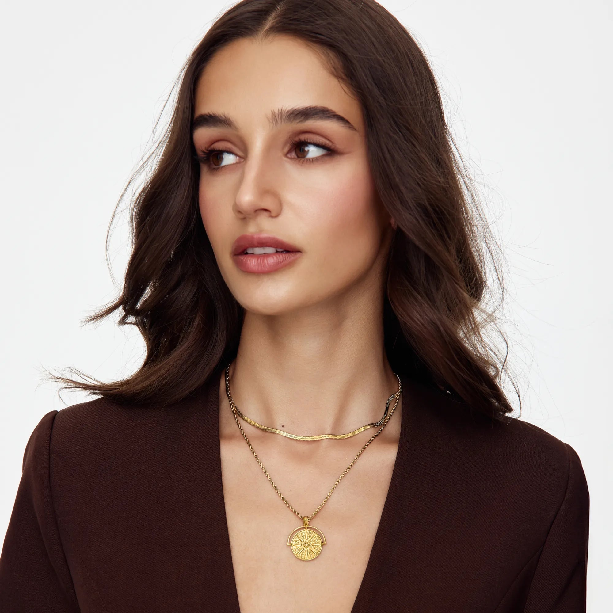 Compass Medallion Necklace