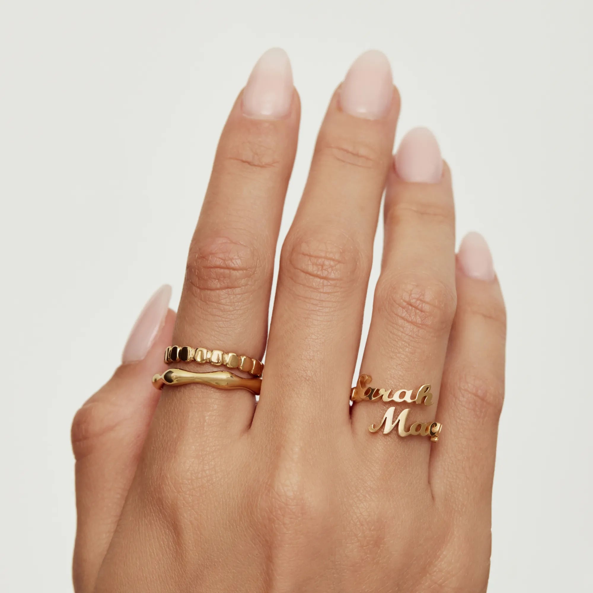 Duo Custom Name Ring