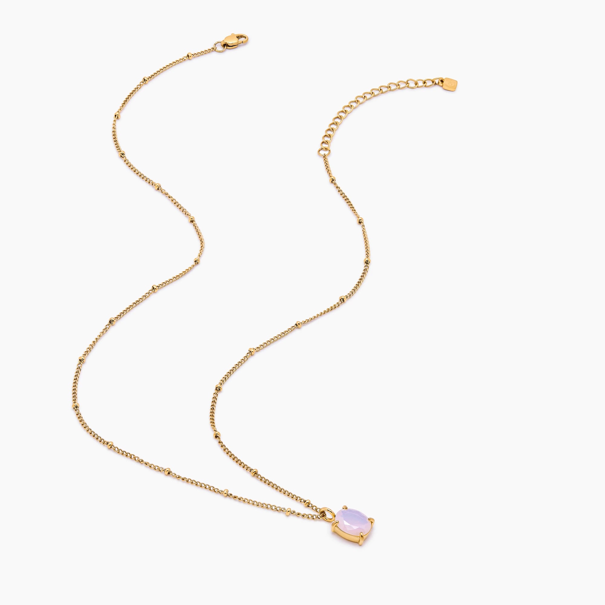 Opal Solitaire Necklace