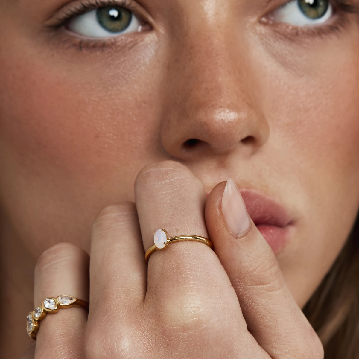 Opal Solitaire Ring