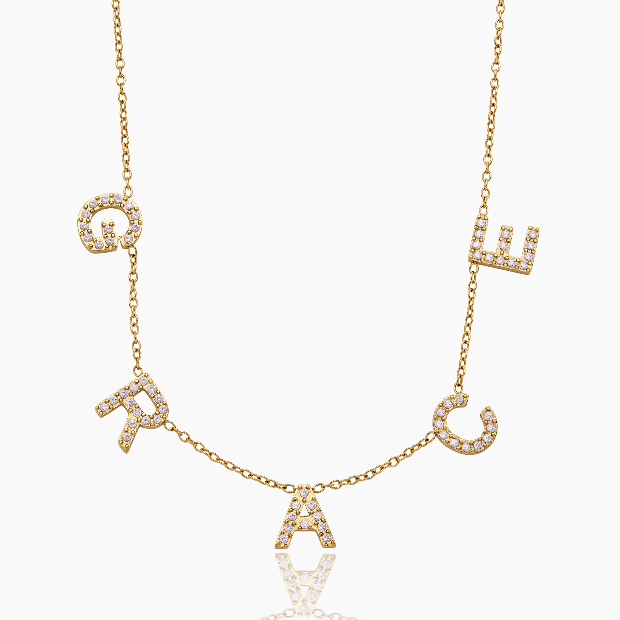 Pavé Multi Initial Necklace