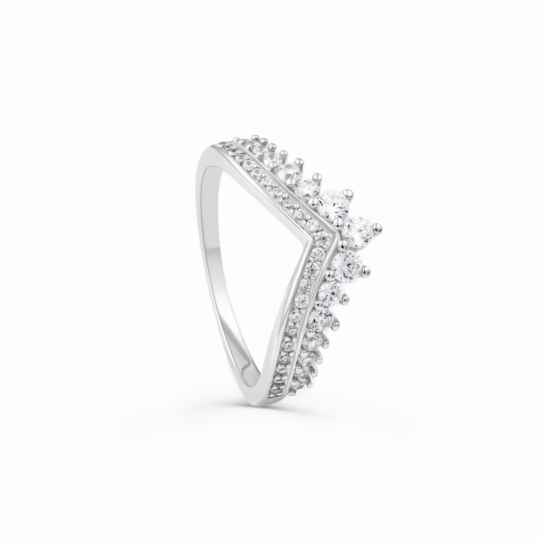 Chevron Crown Ring Ring for Your Daughter Sterling Silver Olivia Jewelry