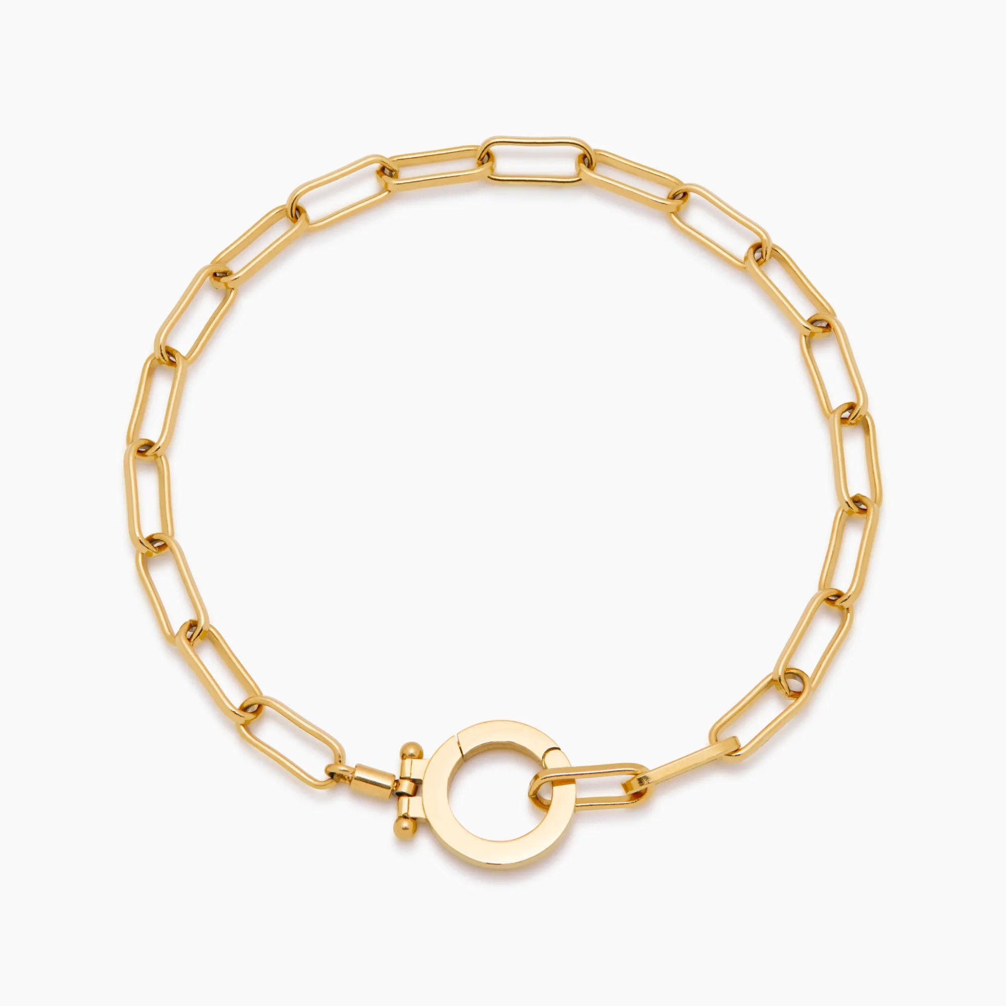 Essential Paperclip Chain Bracelet | 18K Gold | Olivia Jewelry