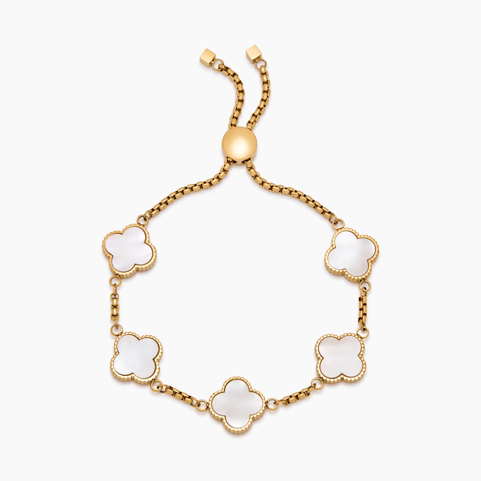 Mother Of Pearl Clover Bracelet