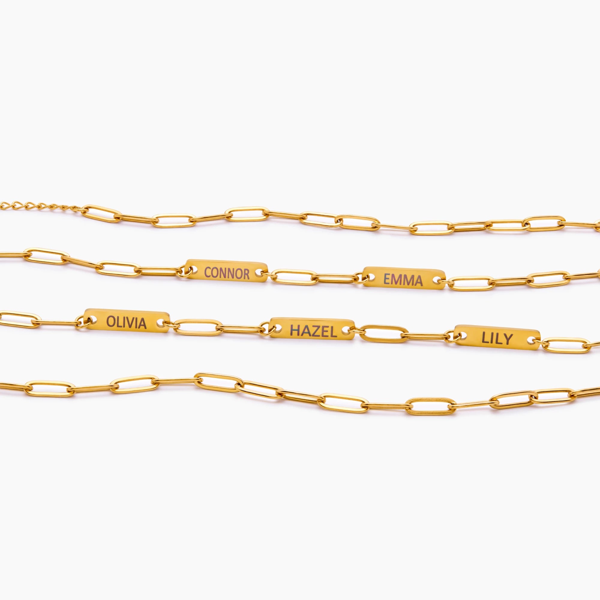 Paperclip Multi-Name Necklace