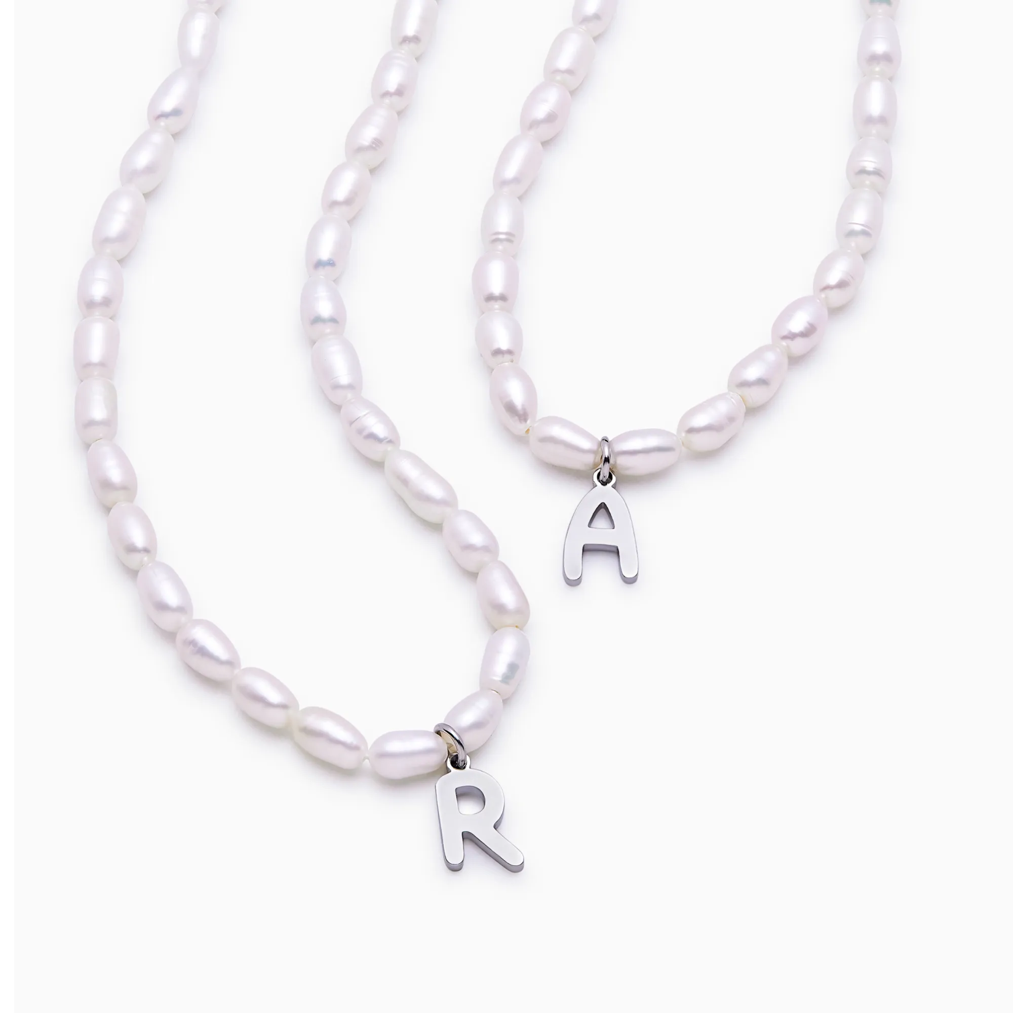 Statement Initial Pearl Necklace
