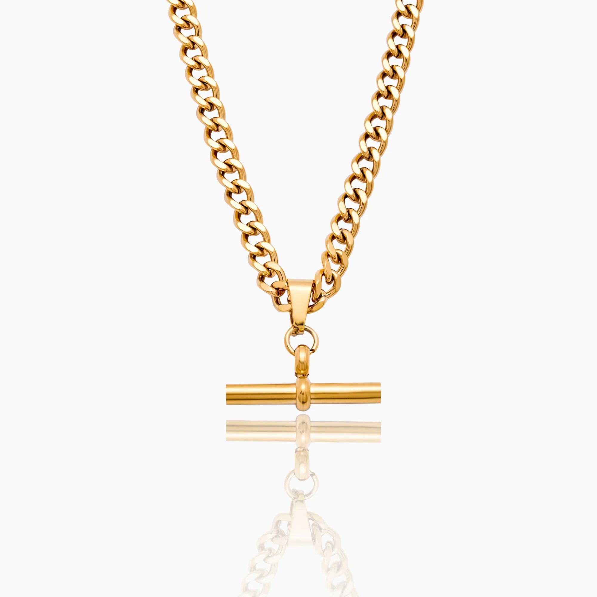 Balance Curb T-Bar Necklace