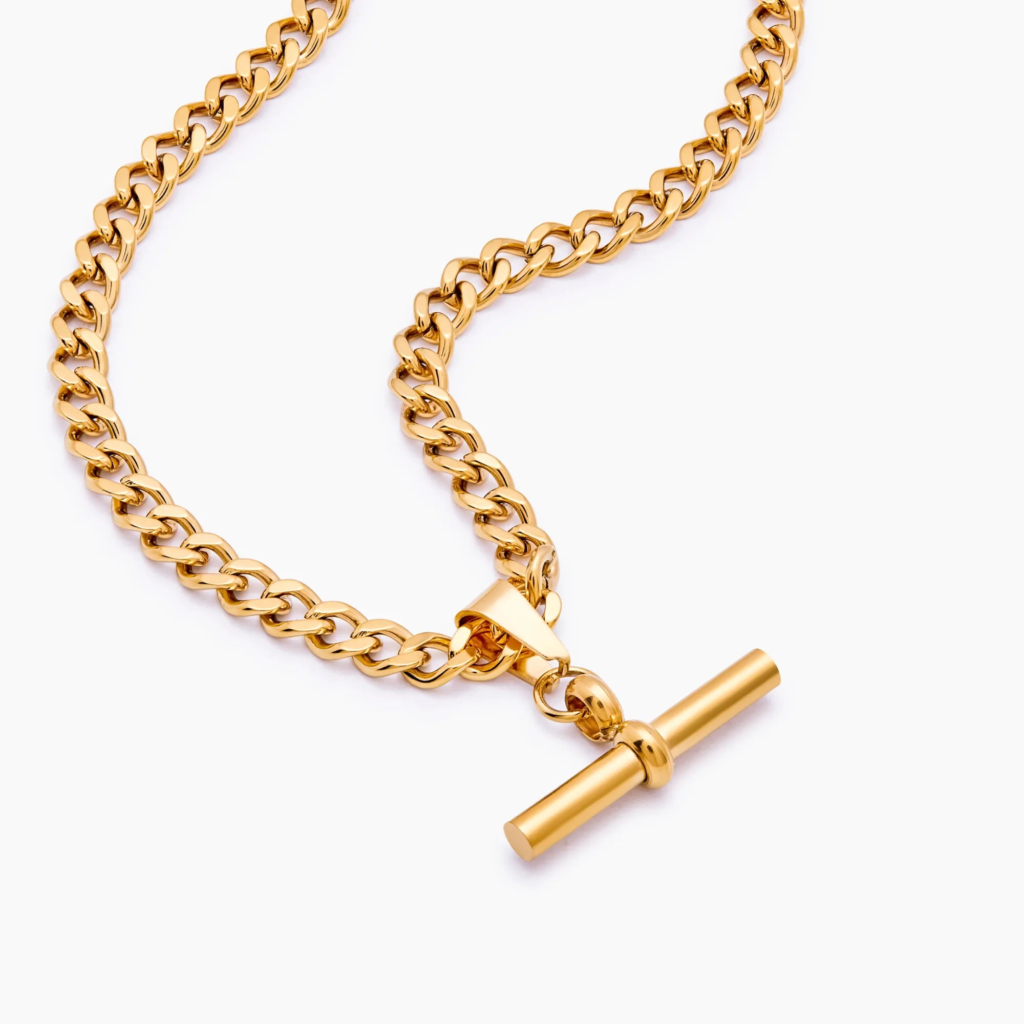 Balance Curb T-Bar Necklace