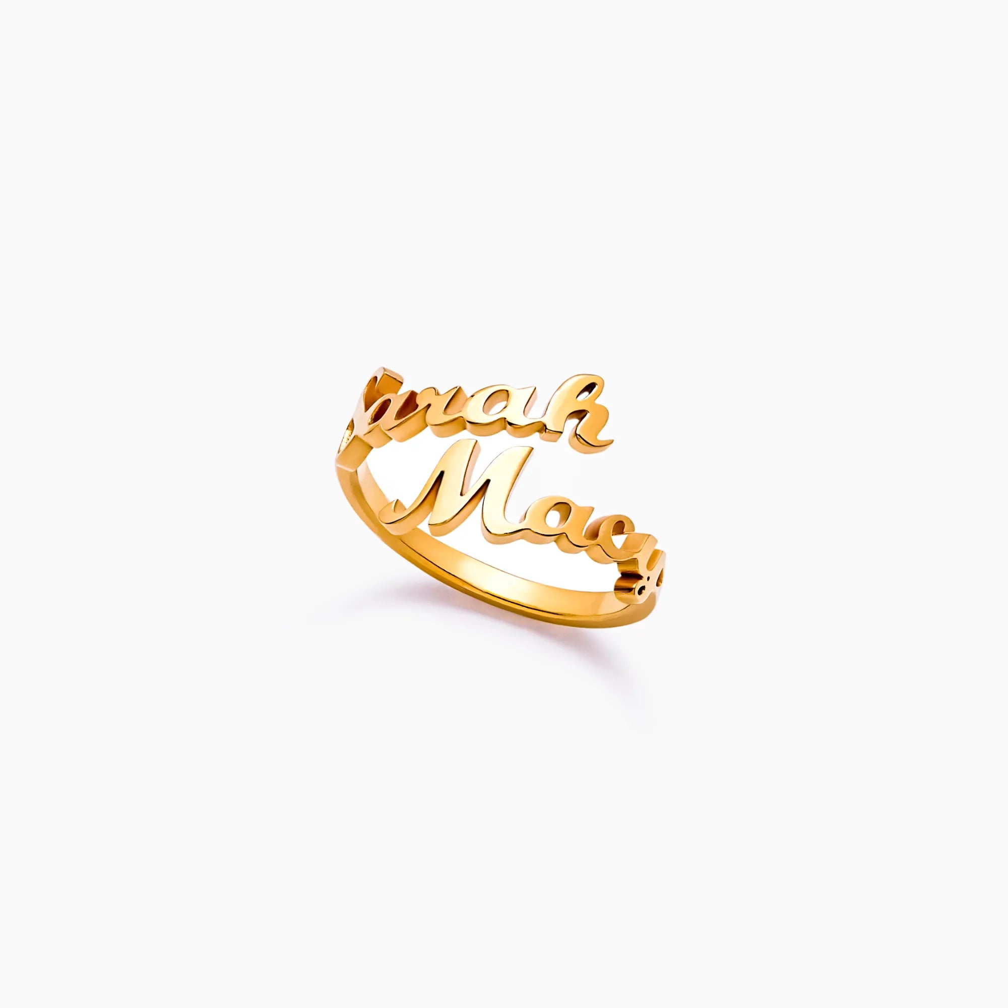 Duo Custom Name Ring