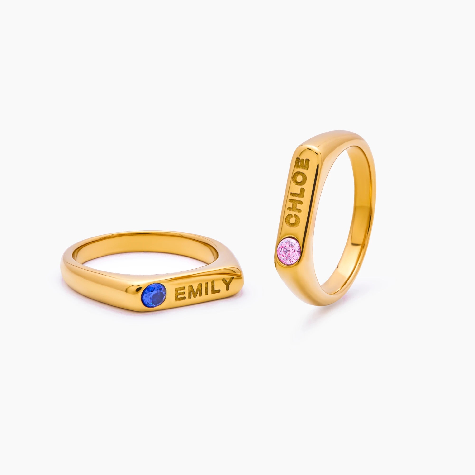 Birthstone Name Ring