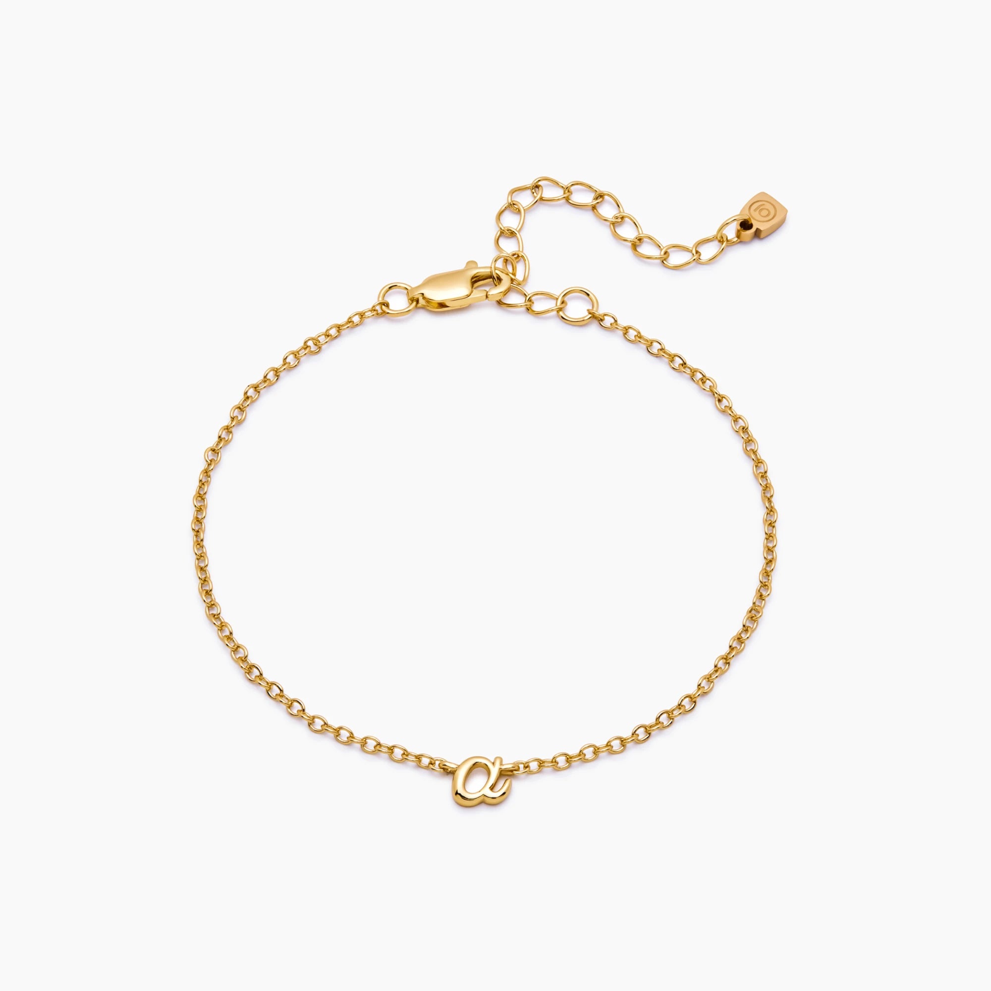 Dainty Cursive Initial Bracelet