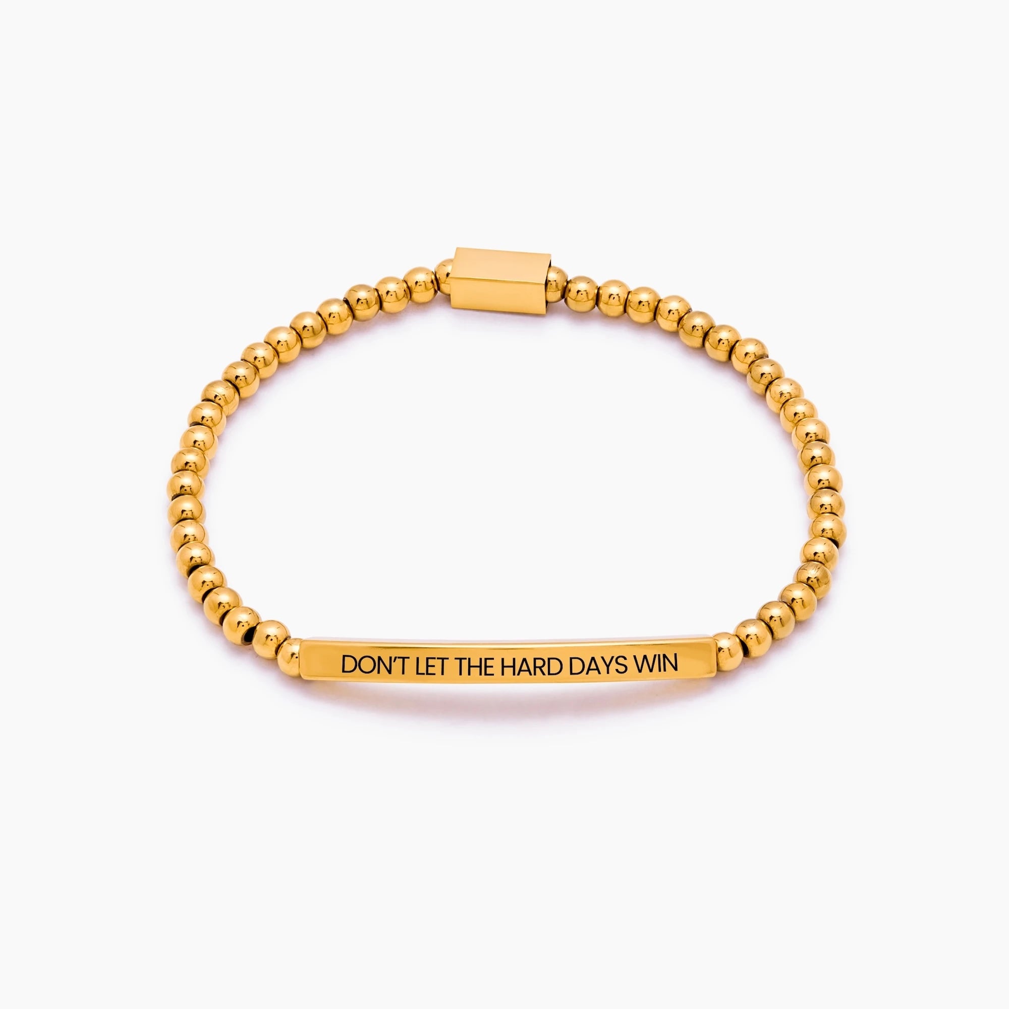 Don't Let The Hard Days Win Beaded Bracelet