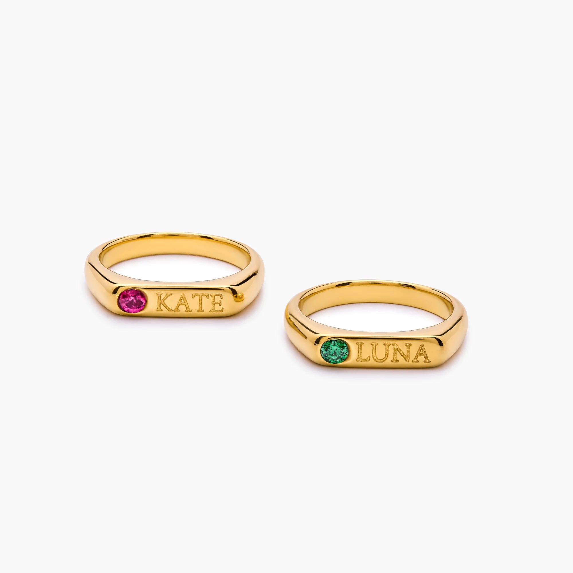 Birthstone Name Ring