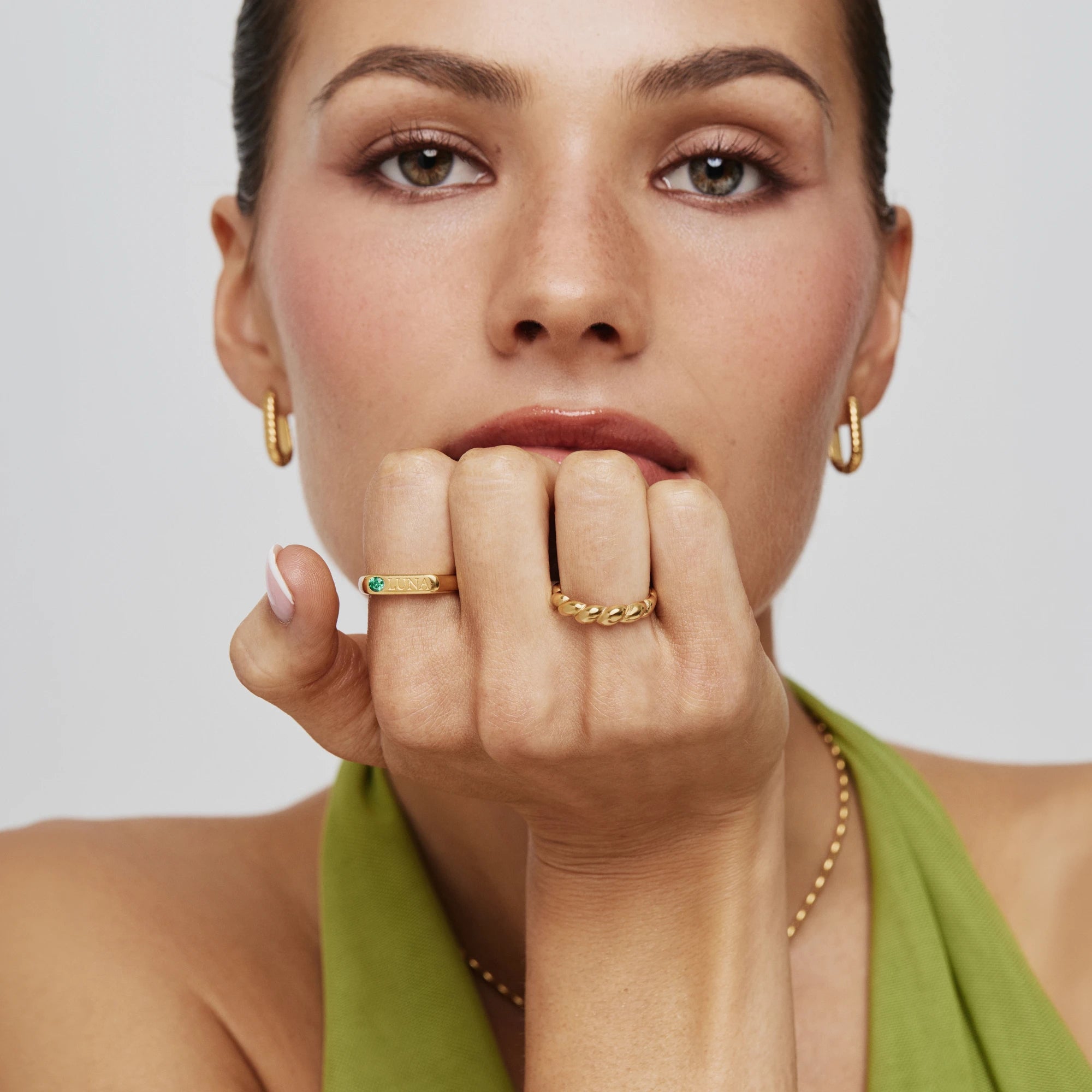 Birthstone Name Ring