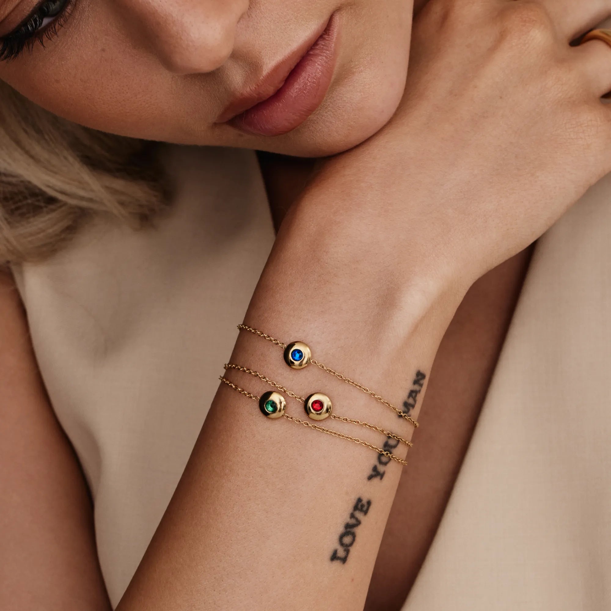 Mini Birthstone Pendant Bracelet