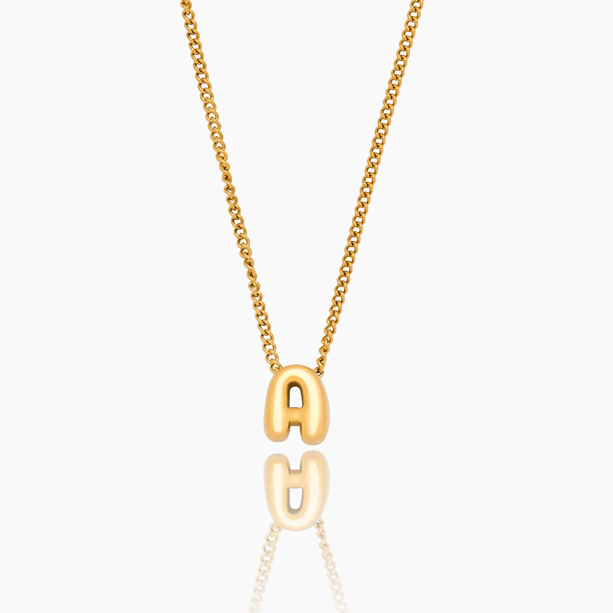 Bubble Initial Charm Necklace
