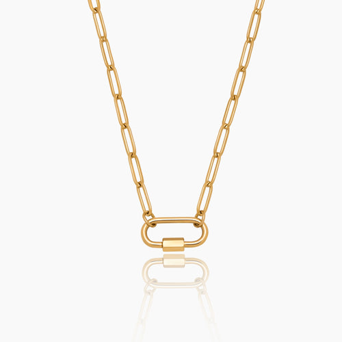 Carabiner Charm Lock Necklace