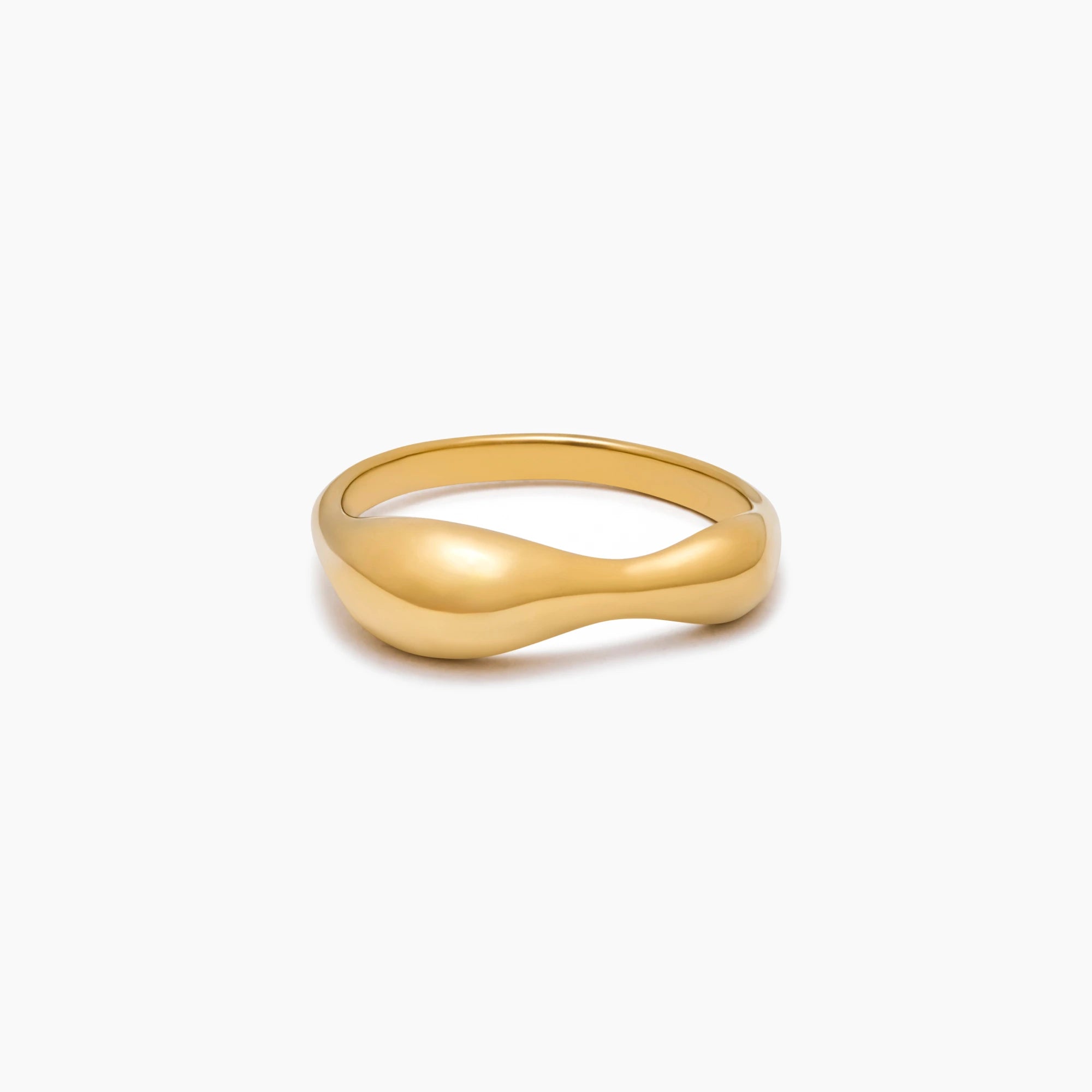 Asymmetrical Ripple Ring