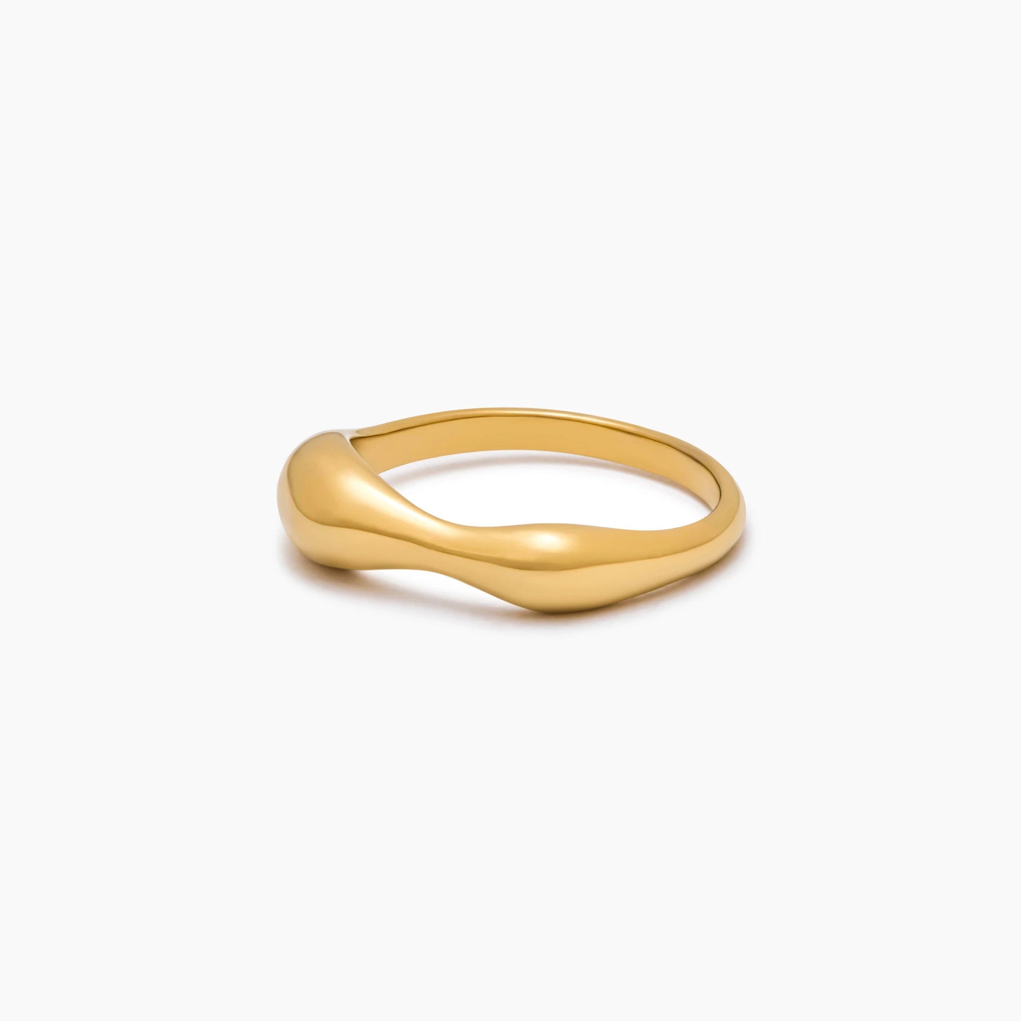 Asymmetrical Ripple Ring