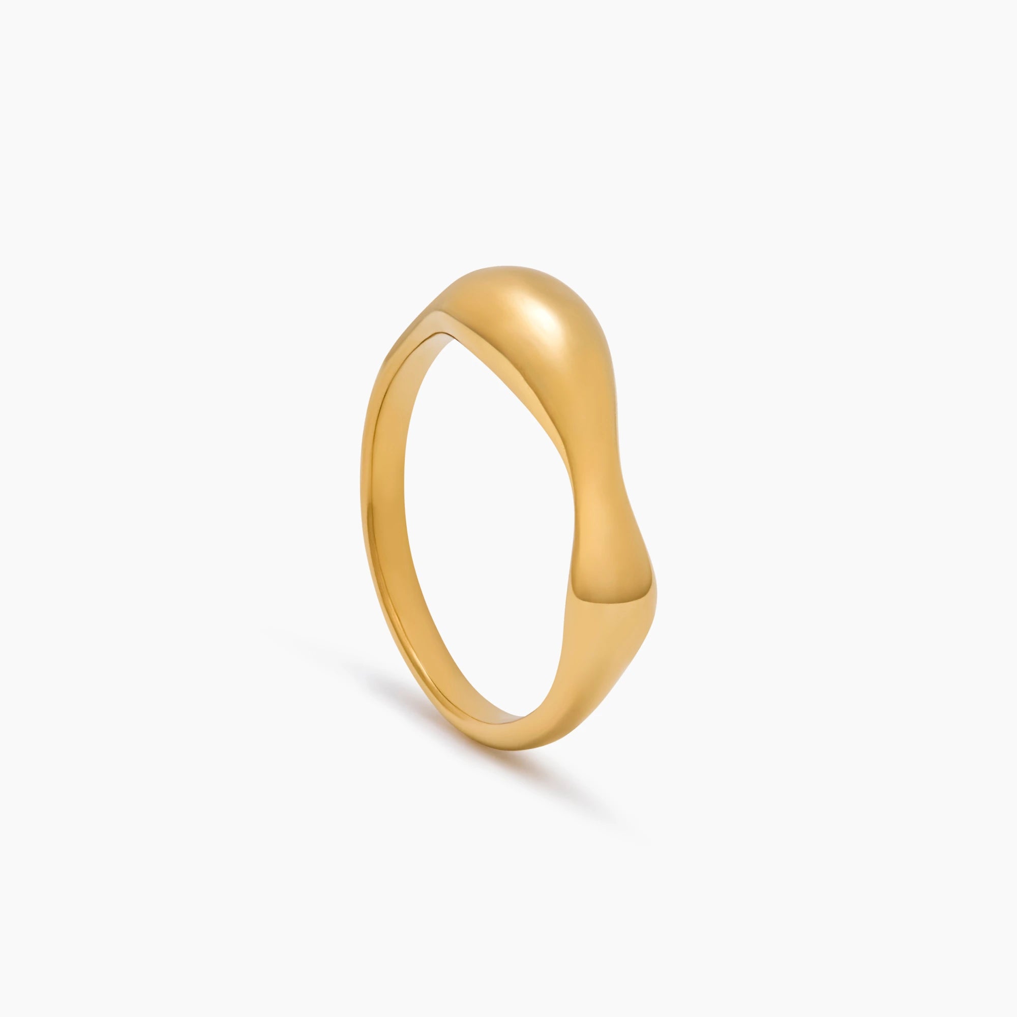 Asymmetrical Ripple Ring