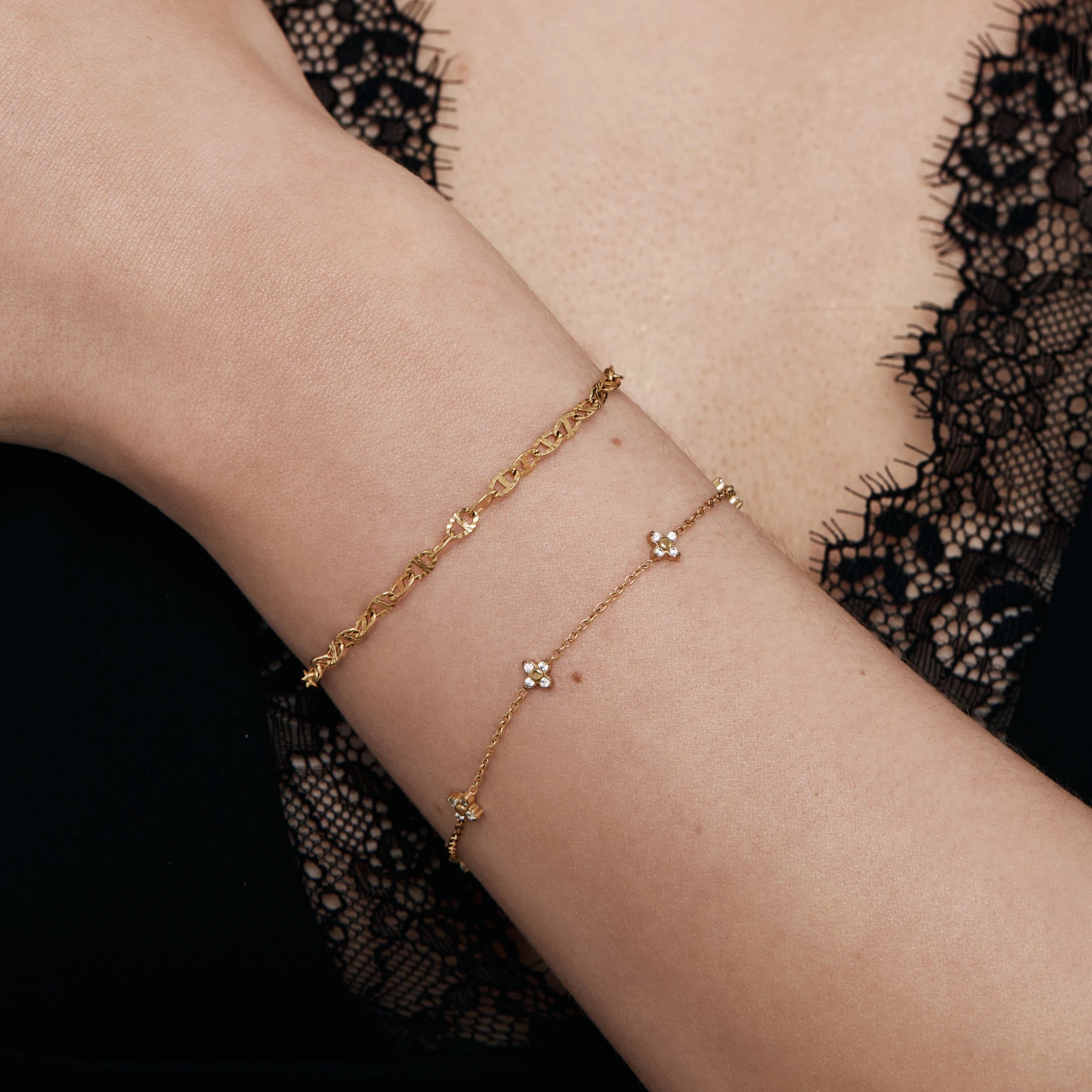 Crystal Clover Bracelet