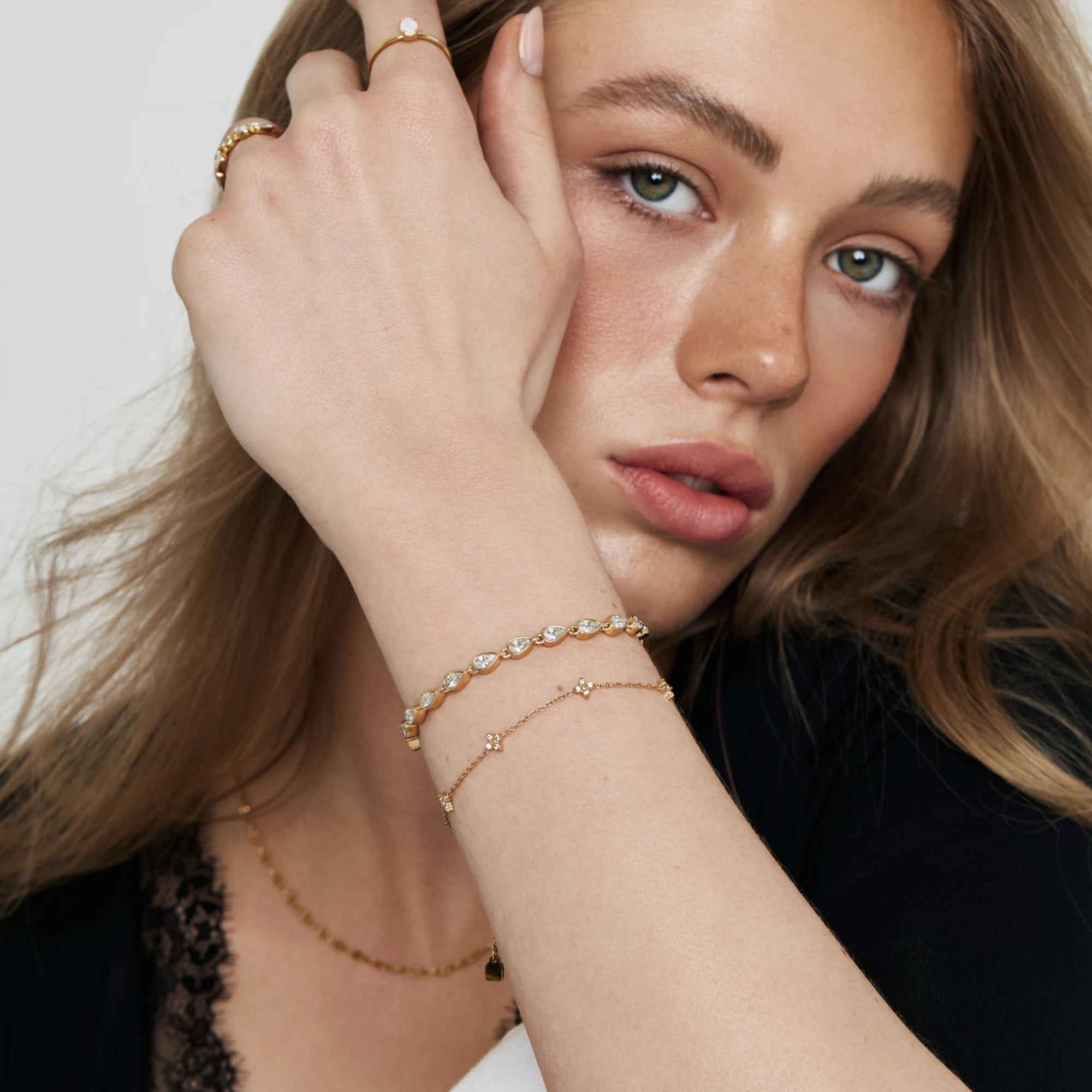 Crystal Clover Bracelet
