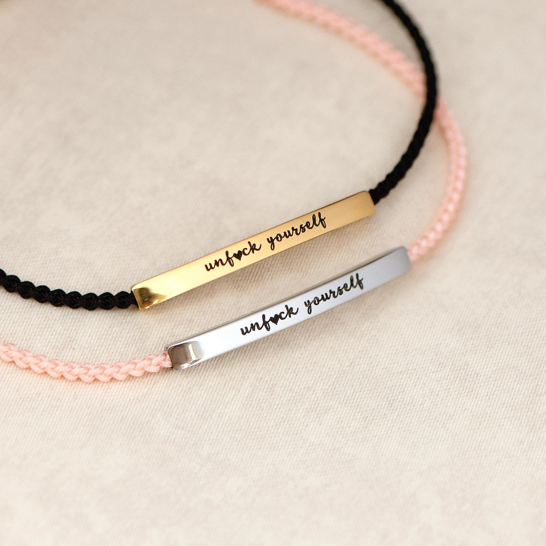 UNF♥CK YOURSELF MOTIVATIONAL TUBE BRACELET
