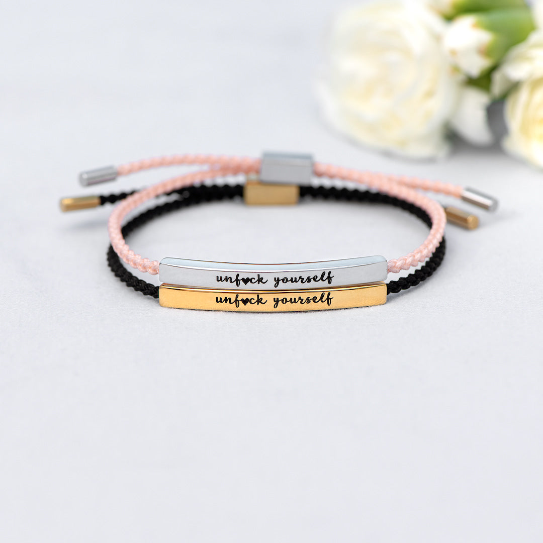 UNF♥CK YOURSELF MOTIVATIONAL TUBE BRACELET