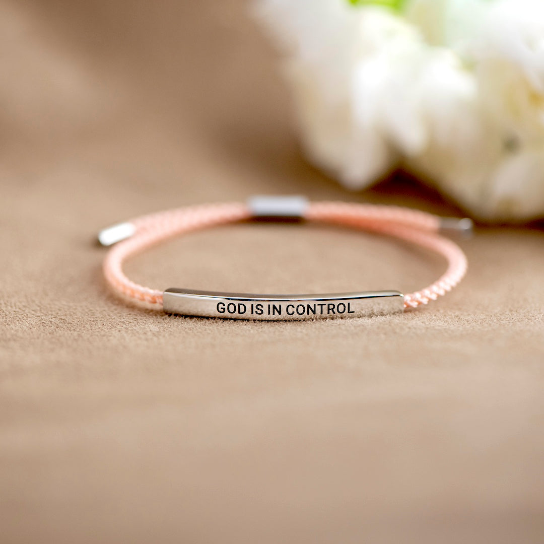 GOD IS IN CONTROL - MOTIVATIONAL TUBE BRACELET