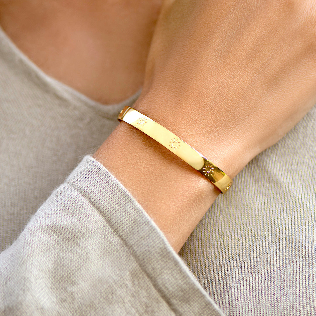 YOU ARE MY SUNSHINE - ENGRAVED CUFF BRACELET