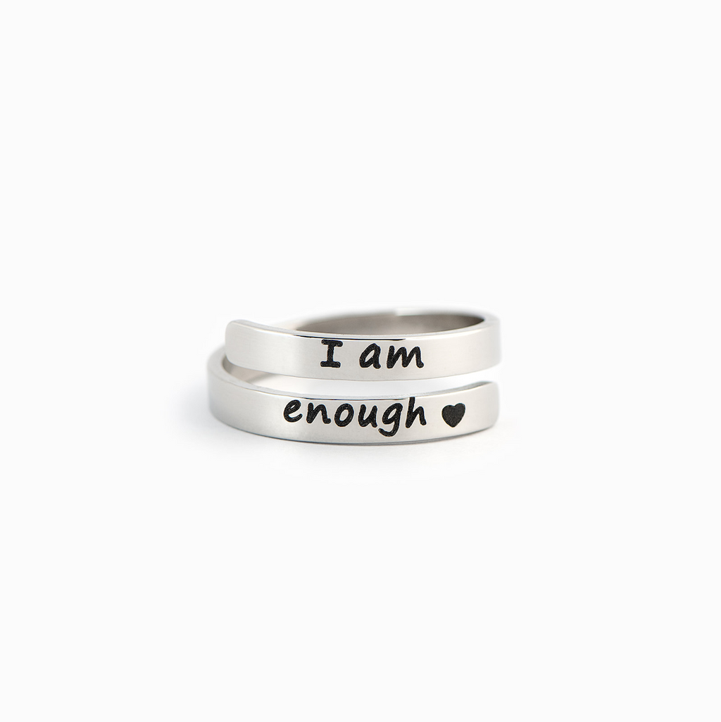 I am enough sterling on sale silver ring