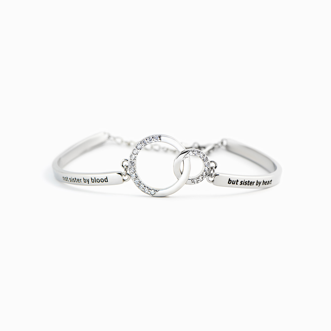 Not sisters by blood but sisters 2025 by heart sterling silver