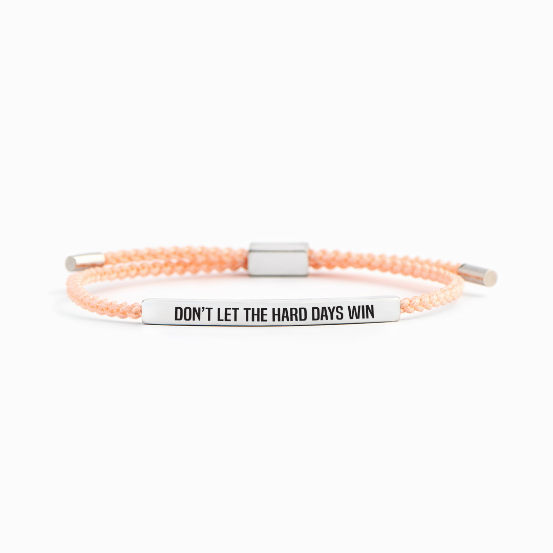 Don't Let The Hard Days Win Motivational Tube Bracelet