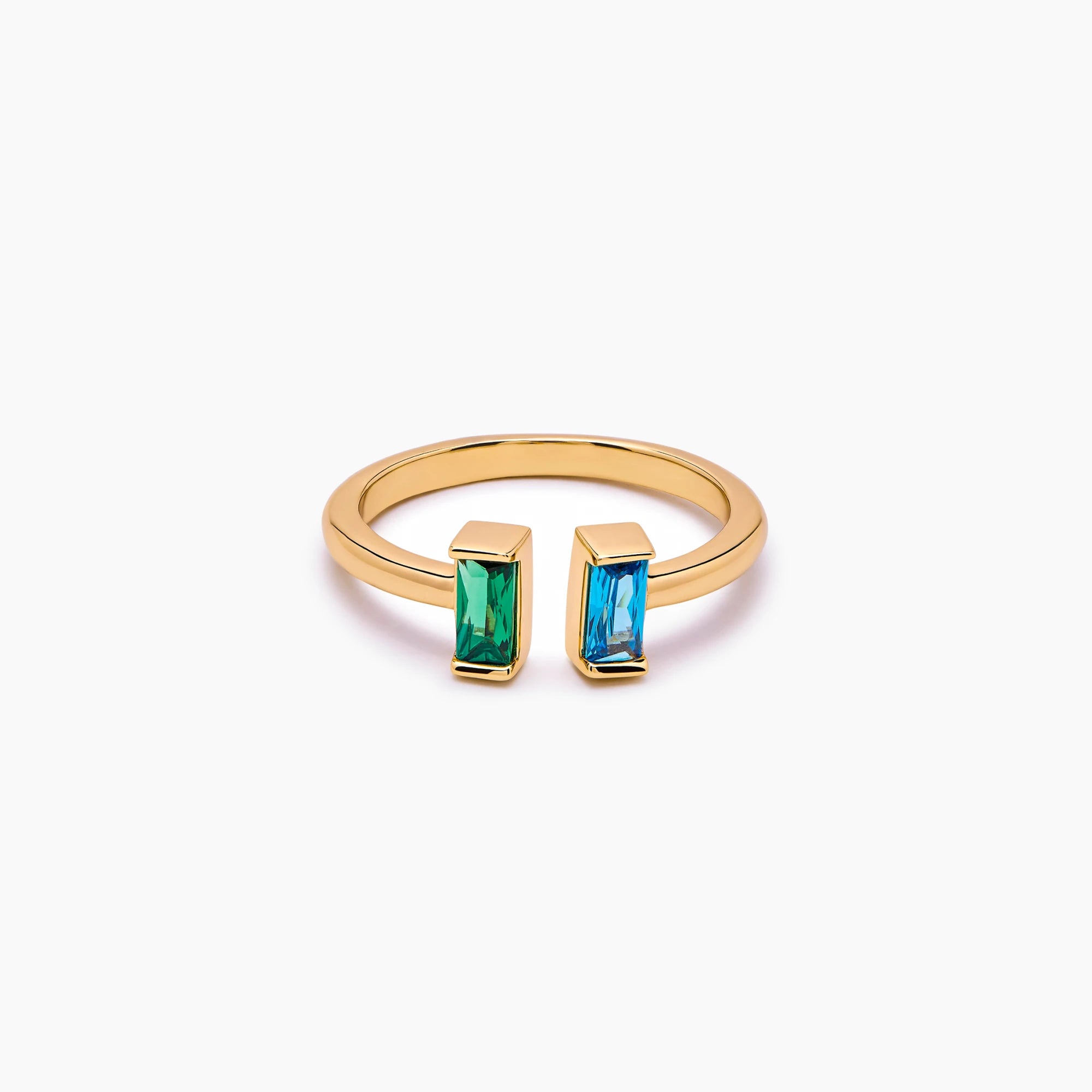 Double Baguette Birthstone Ring