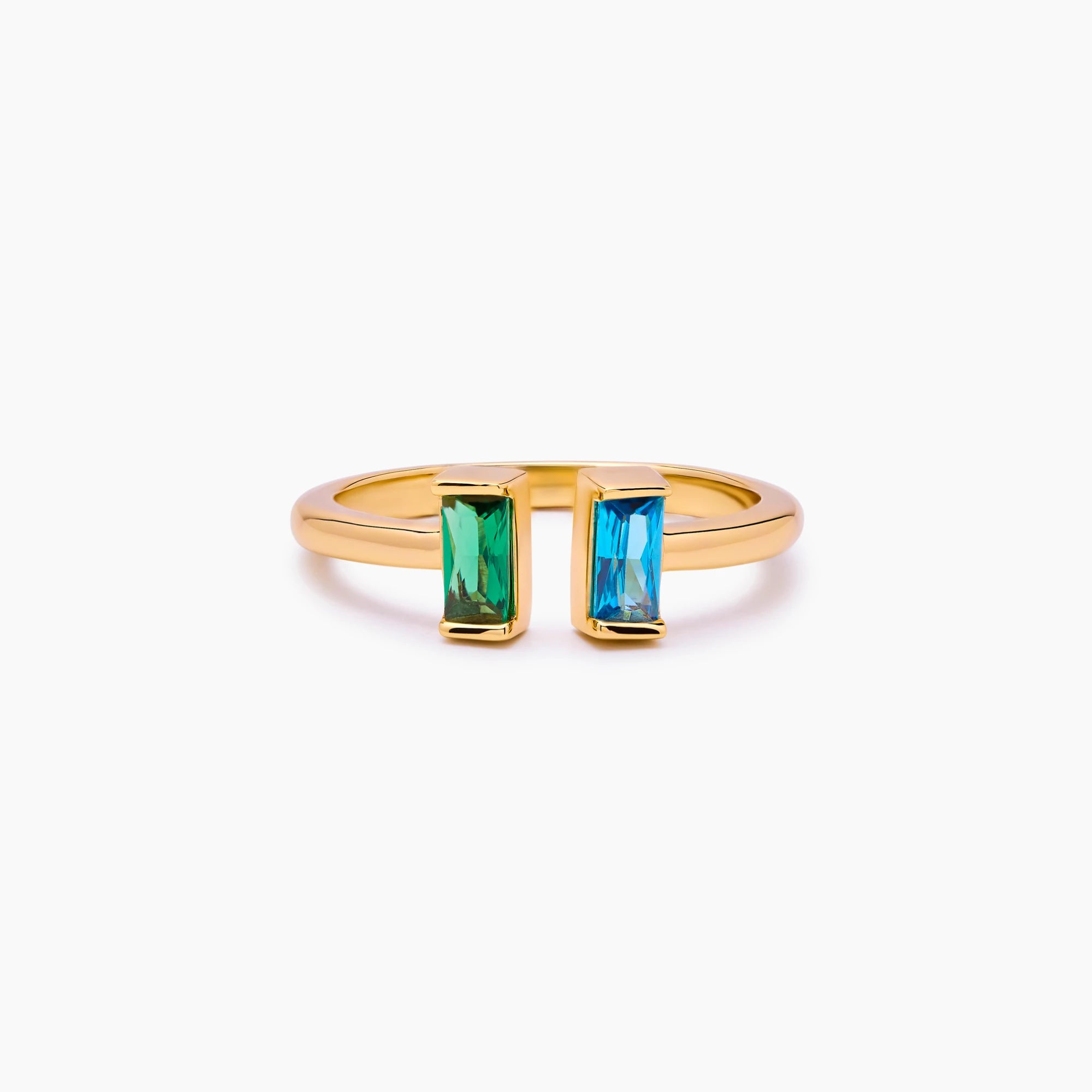 Double Baguette Birthstone Ring