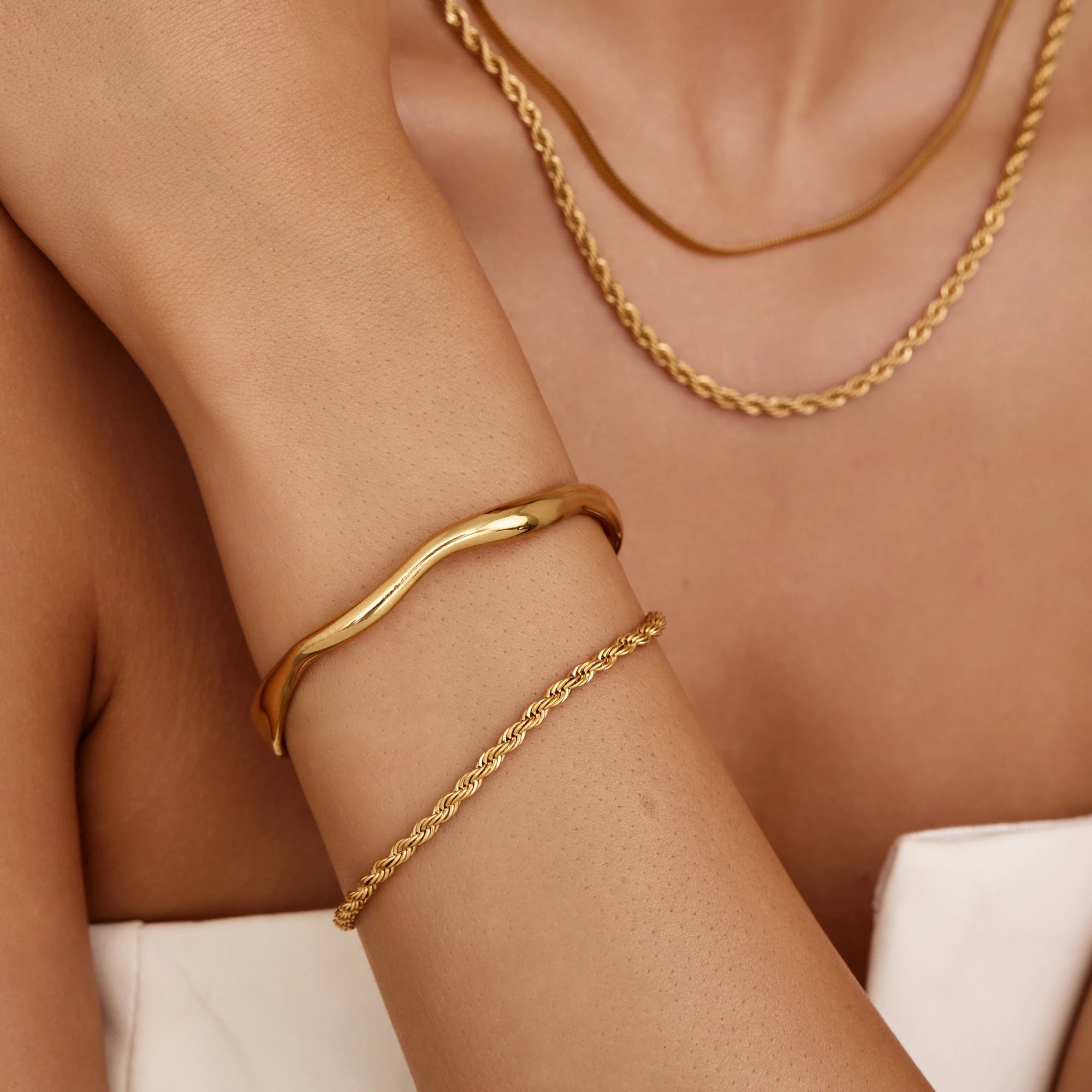 Gentle Wave Cuff Bracelet