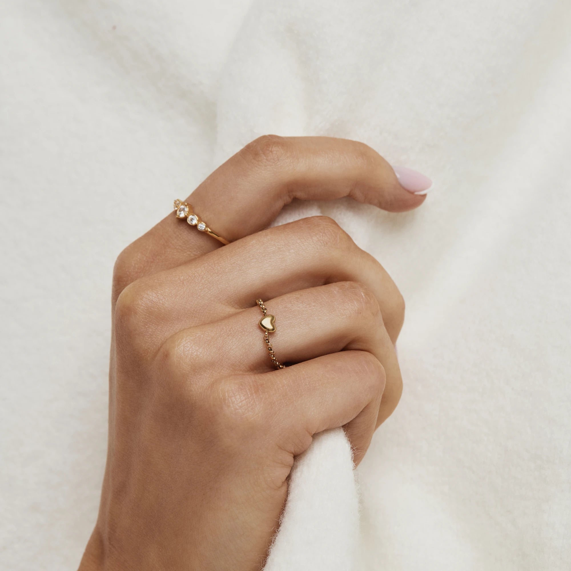 Heart Chain Ring