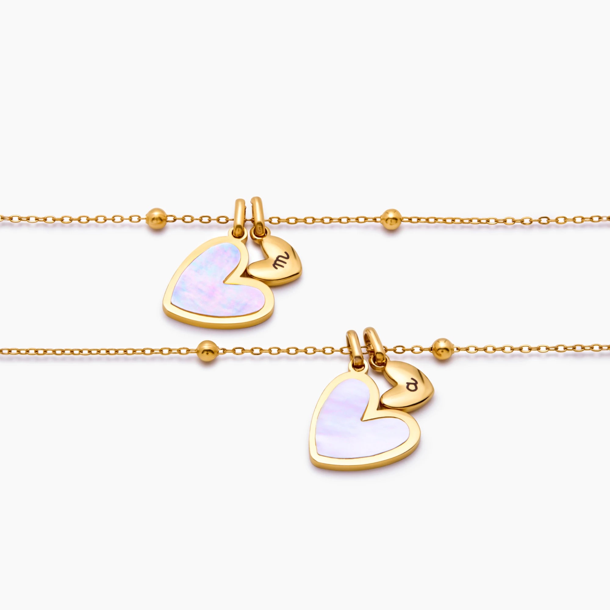 Initial Heart Duo Necklace