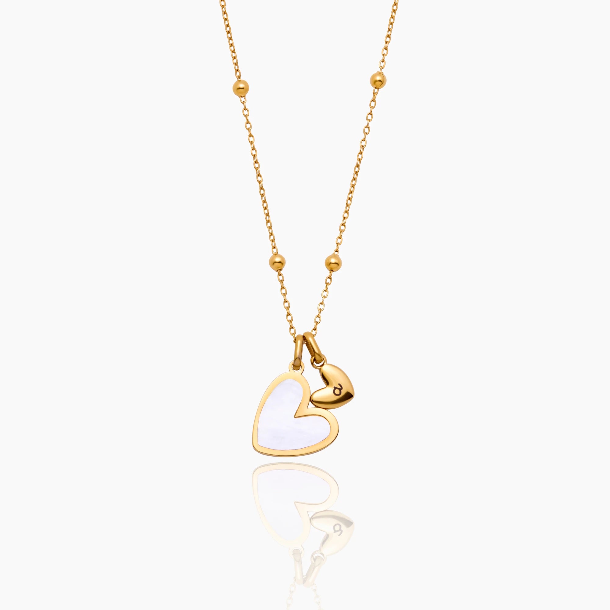 Initial Heart Duo Necklace