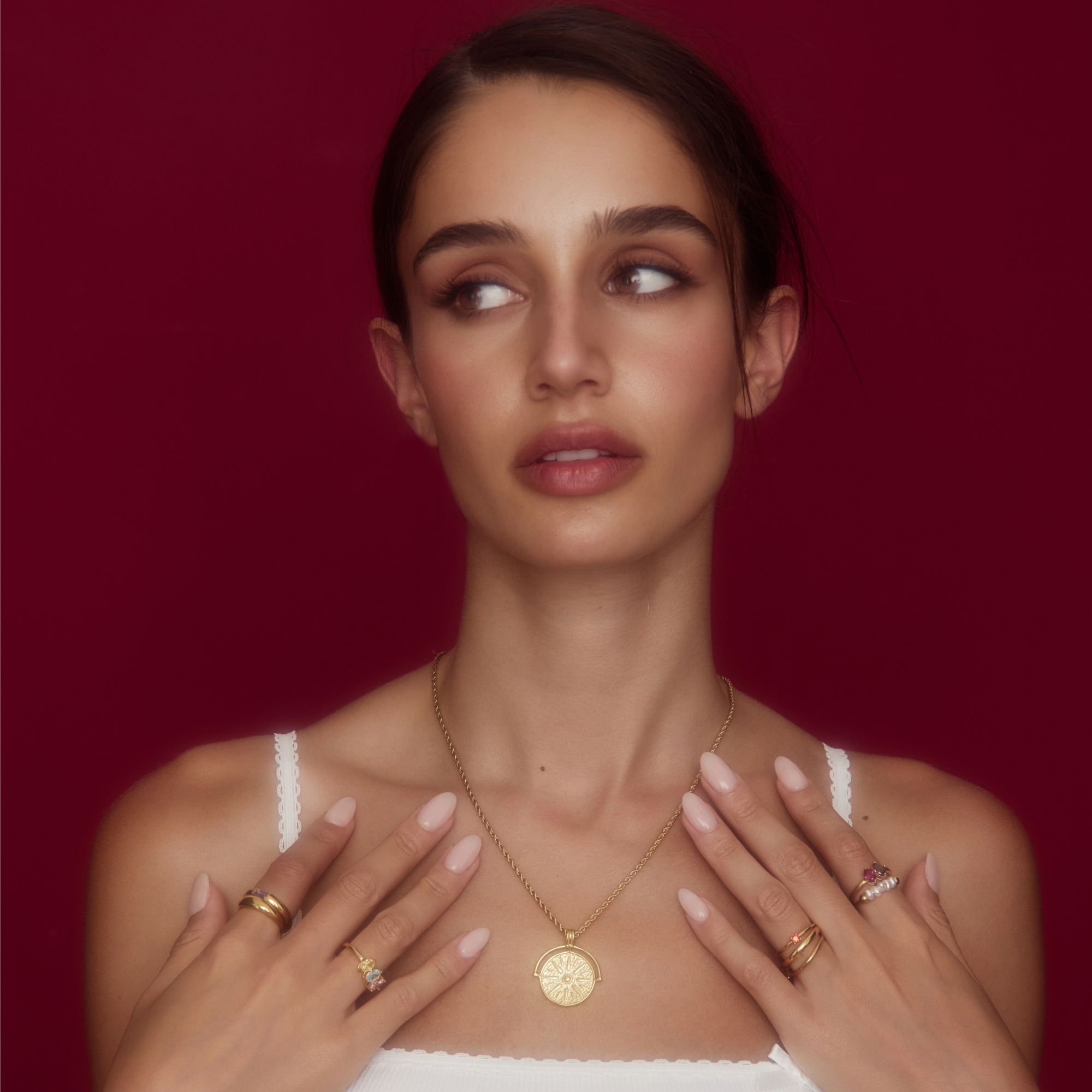 Compass Medallion Necklace