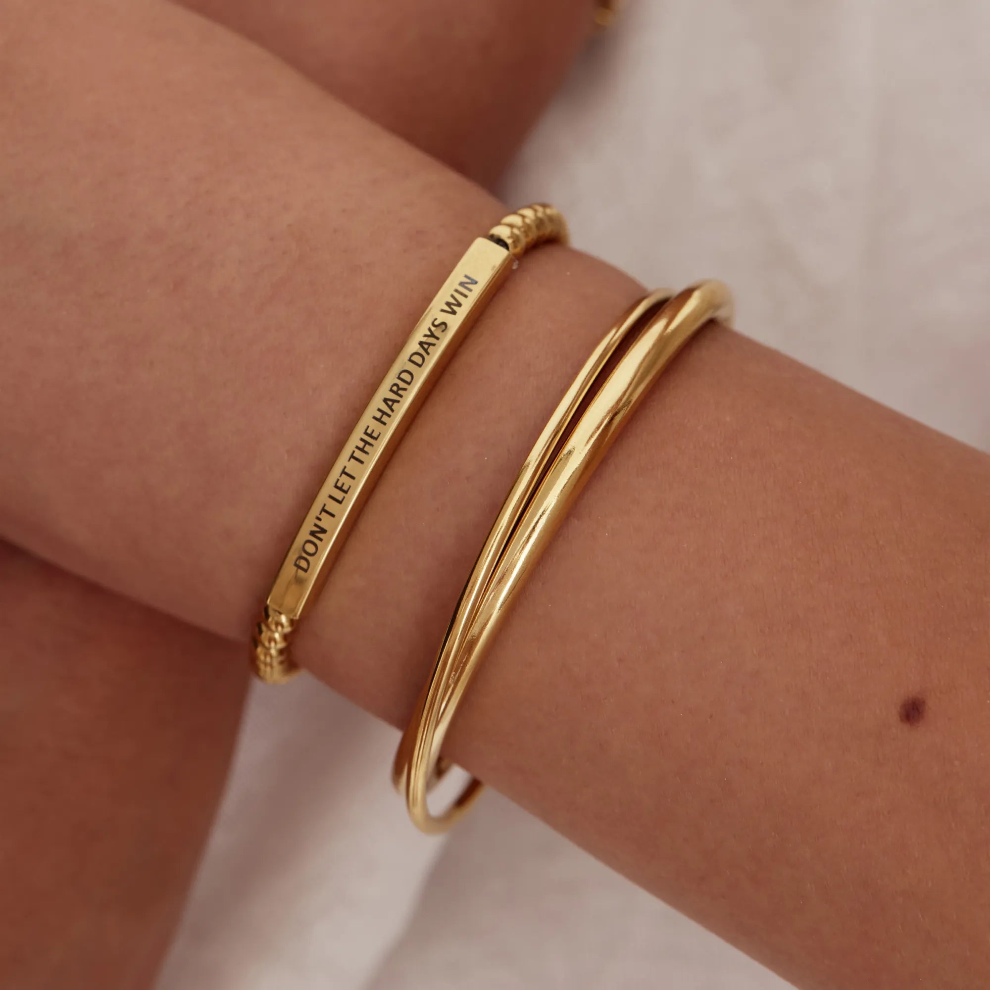 Don't Let The Hard Days Win Beaded Bracelet