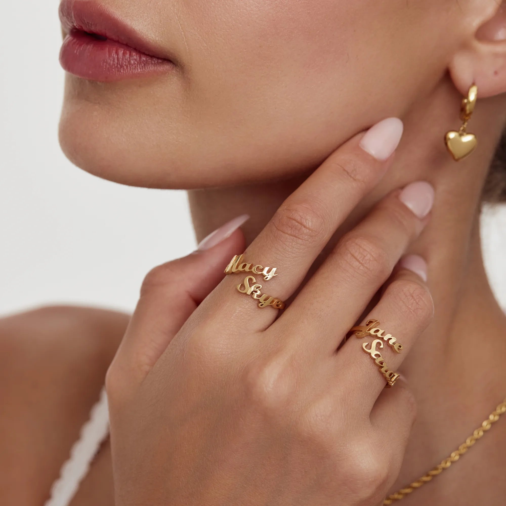 Duo Custom Name Ring